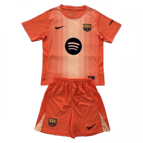 FC Barcelona 2025-26 Oransje - Barn Keeper Draktsett FC Barcelona 2025-26 Oransje - Barn Keeper Draktsett
