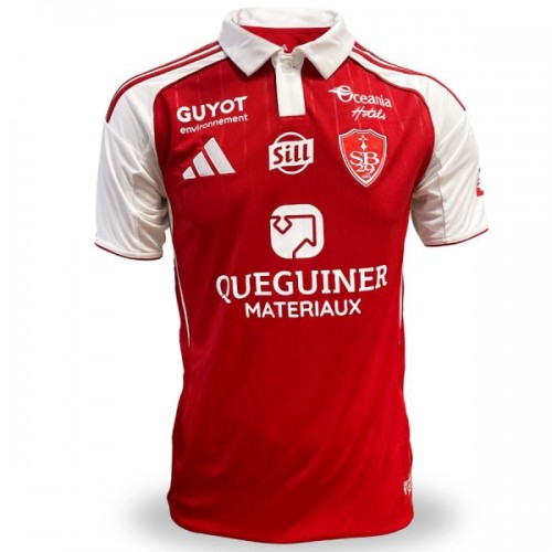 Stade Brestois Hjemme 2025-26 - Herre Fotballdrakt Stade Brestois Hjemme 2025-26 - Herre Fotballdrakt