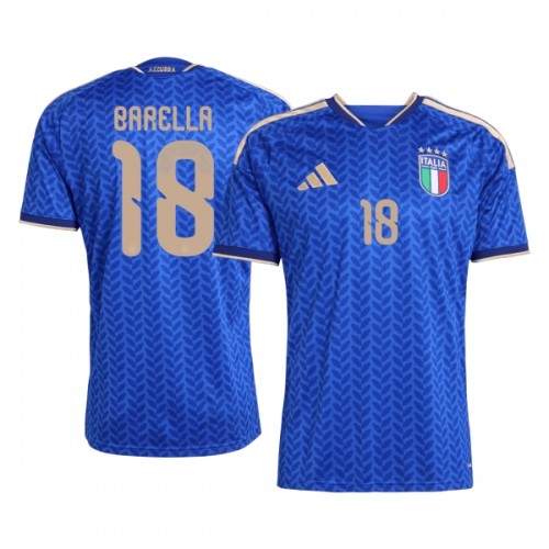 Italia Barella 18 Hjemme VM 2026 - Herre Fotballdrakt Italia Barella 18 Hjemme VM 2026 - Herre Fotballdrakt