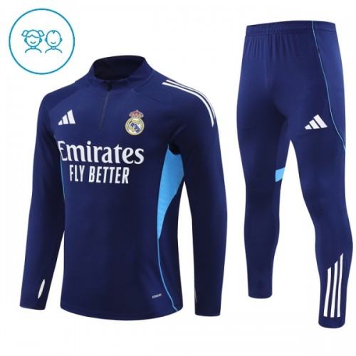 Real Madrid Trenings Collegegenser 2025-26 Kvart-Zip Navy - Barn Real Madrid Trenings Collegegenser 2025-26 Kvart-Zip Navy - Barn