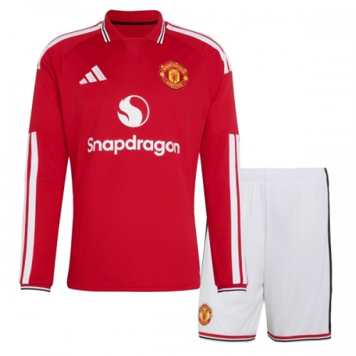 Manchester United Hjemme 2026-27 - Barn Langermet Draktsett Manchester United Hjemme 2026-27 - Barn Langermet Draktsett