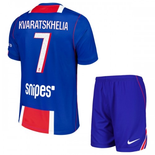 Paris Saint-Germain Kvaratskhelia 7 Hjemme 2026-27 - Barn Draktsett Paris Saint-Germain Kvaratskhelia 7 Hjemme 2026-27 - Barn Draktsett