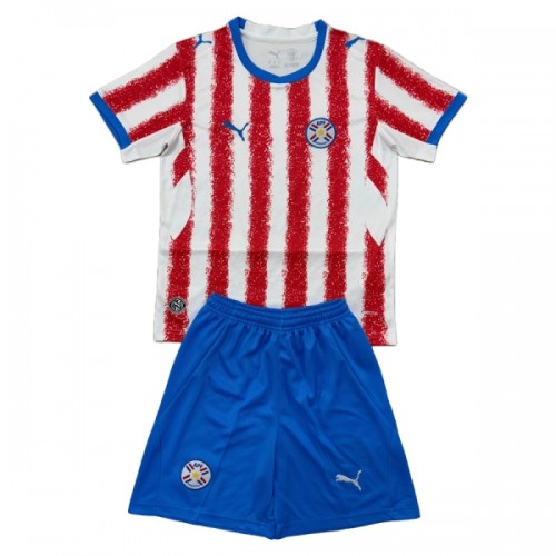 Paraguay Hjemme VM 2026 - Barn Draktsett Paraguay Hjemme VM 2026 - Barn Draktsett
