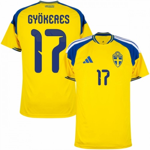 Sverige Gyokeres 17 Hjemme VM 2026 - Herre Fotballdrakt Sverige Gyokeres 17 Hjemme VM 2026 - Herre Fotballdrakt