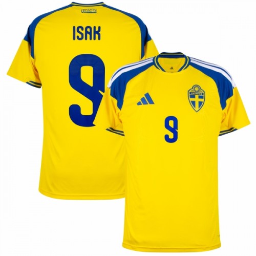 Sverige Isak 9 Hjemme VM 2026 - Herre Fotballdrakt Sverige Isak 9 Hjemme VM 2026 - Herre Fotballdrakt