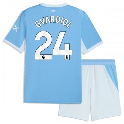 Manchester City Gvardiol 24 Hjemme 2026-27 - Barn Draktsett Manchester City Gvardiol 24 Hjemme 2026-27 - Barn Draktsett