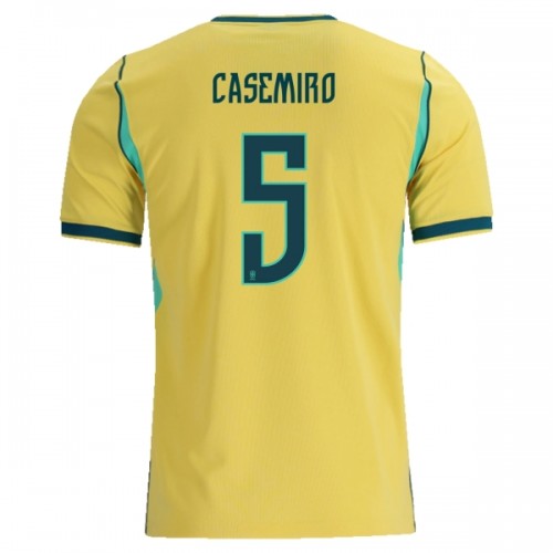 Brasil Casemiro 5 Hjemme VM 2026 - Herre Fotballdrakt Brasil Casemiro 5 Hjemme VM 2026 - Herre Fotballdrakt