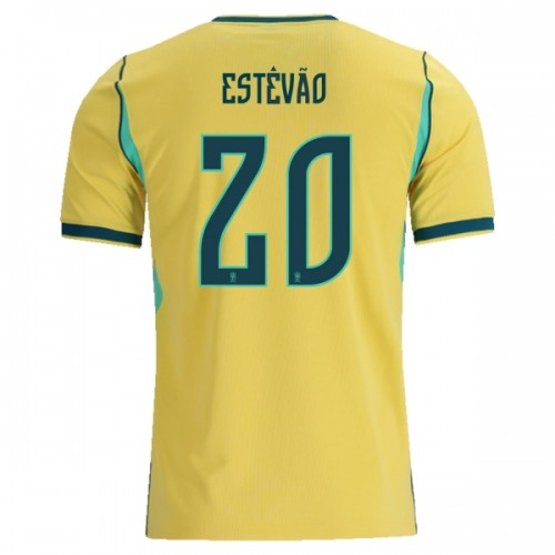 Brasil Estevao 20 Hjemme VM 2026 - Herre Fotballdrakt Brasil Estevao 20 Hjemme VM 2026 - Herre Fotballdrakt