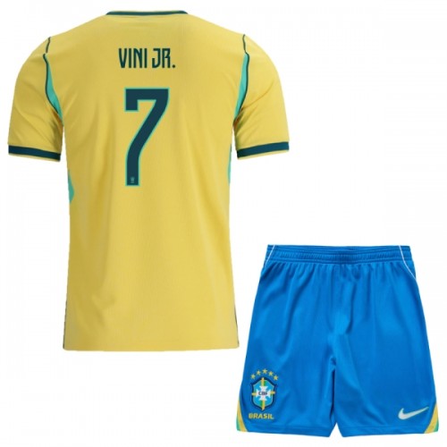 Brasil Vini JR. 7 Hjemme VM 2026 - Barn Draktsett Brasil Vini JR. 7 Hjemme VM 2026 - Barn Draktsett