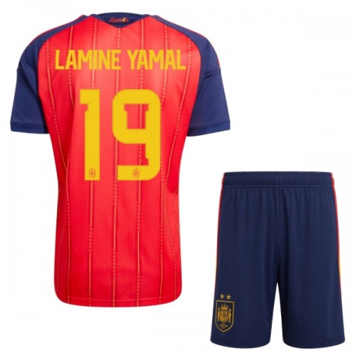 Spania 2 Stars Lamine Yamal 19 Hjemme VM 2026 - Barn Draktsett Spania 2 Stars Lamine Yamal 19 Hjemme VM 2026 - Barn Draktsett