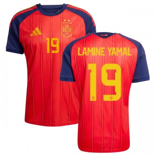 Spania 2 Stars Lamine Yamal 19 Hjemme VM 2026 - Herre Fotballdrakt Spania 2 Stars Lamine Yamal 19 Hjemme VM 2026 - Herre Fotballdrakt