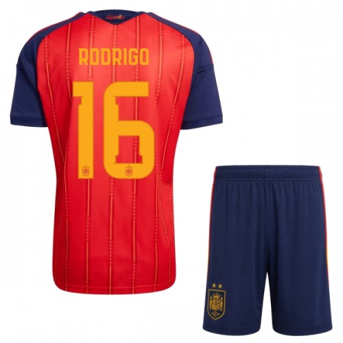 Spania 2 Stars Rodrigo 16 Hjemme VM 2026 - Barn Draktsett Spania 2 Stars Rodrigo 16 Hjemme VM 2026 - Barn Draktsett