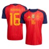 Spania 2 Stars Rodrigo 16 Hjemme VM 2026 - Herre Fotballdrakt Spania 2 Stars Rodrigo 16 Hjemme VM 2026 - Herre Fotballdrakt