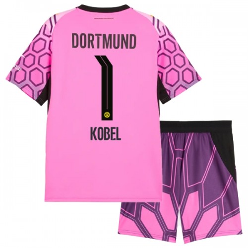 Borussia Dortmund Kobel 1 Borte 2026-27 Rosa - Barn Keeper Draktsett Borussia Dortmund Kobel 1 Borte 2026-27 Rosa - Barn Keeper Draktsett
