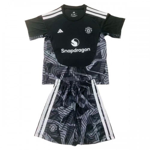 Manchester United 2026-27 Svart - Barn Keeper Draktsett Manchester United 2026-27 Svart - Barn Keeper Draktsett