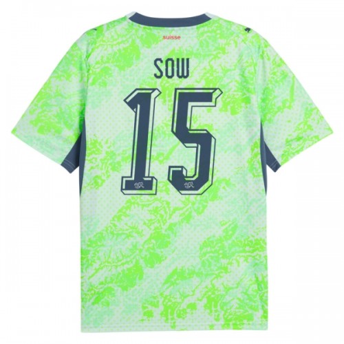 Sveits Djibril Sow 15 Borte VM 2026 - Herre Fotballdrakt Sveits Djibril Sow 15 Borte VM 2026 - Herre Fotballdrakt