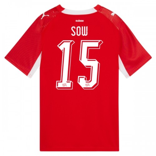 Sveits Djibril Sow 15 Hjemme VM 2026 - Herre Fotballdrakt Sveits Djibril Sow 15 Hjemme VM 2026 - Herre Fotballdrakt