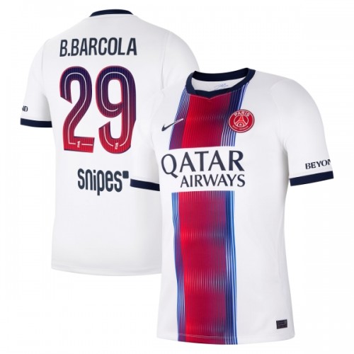 Paris Saint-Germain Bradley Barcola 29 Borte 2026-27 - Herre Fotballdrakt Paris Saint-Germain Bradley Barcola 29 Borte 2026-27 - Herre Fotballdrakt
