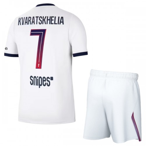 Paris Saint-Germain Kvaratskhelia 7 Borte 2026-27 - Barn Draktsett Paris Saint-Germain Kvaratskhelia 7 Borte 2026-27 - Barn Draktsett
