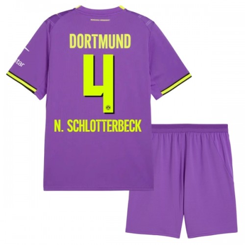 Borussia Dortmund N. Schlotterbeck 4 Tredje 2026-27 - Barn Draktsett Borussia Dortmund N. Schlotterbeck 4 Tredje 2026-27 - Barn Draktsett