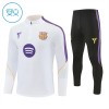 Barcelona Trenings Collegegenser 2026-27 Kvart-Zip Hvit - Barn