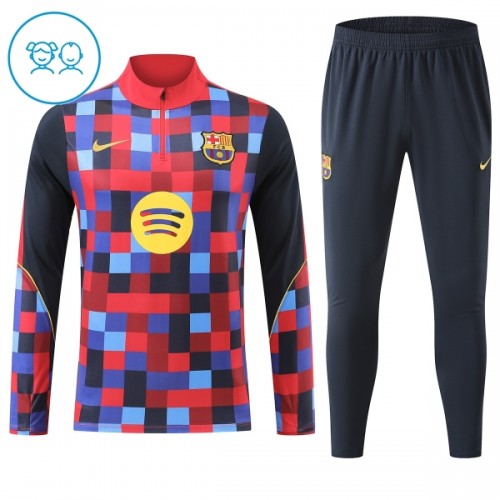 Barcelona Trenings Collegegenser 2026-27 Kvart-Zip Rød - Barn Barcelona Trenings Collegegenser 2026-27 Kvart-Zip Rød - Barn