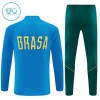 Brasil Trenings Collegegenser 2026-27 Kvart-Zip Blå - Barn