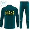 Brasil Trenings Collegegenser 2026-27 Kvart-Zip Grønn - Barn