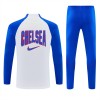 Chelsea Trenings Collegegenser 2026-27 Kvart-Zip Hvit - Herre