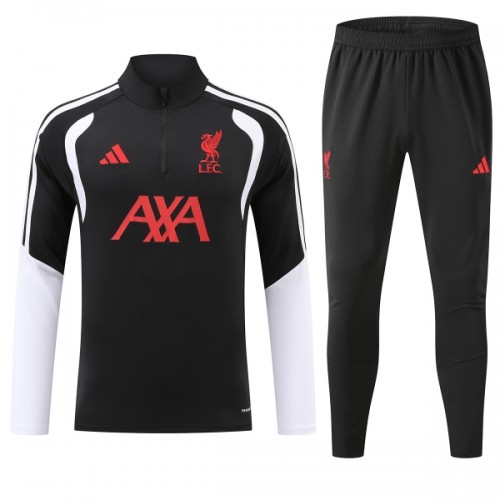 Liverpool Trenings Collegegenser 2026-27 Kvart-Zip Svart - Herre Liverpool Trenings Collegegenser 2026-27 Kvart-Zip Svart - Herre