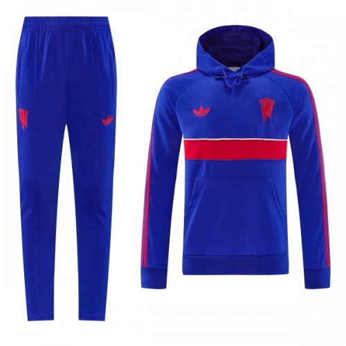 Manchester United Hoodie Trenings Collegegenser 2026-27 Blå - Herre Manchester United Hoodie Trenings Collegegenser 2026-27 Blå - Herre