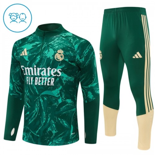 Real Madrid Trenings Collegegenser 2026-27 Kvart-Zip Grønn - Barn Real Madrid Trenings Collegegenser 2026-27 Kvart-Zip Grønn - Barn
