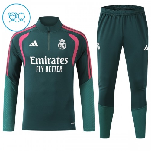 Real Madrid Trenings Collegegenser 2026-27 Kvart-Zip Grønn - Barn Real Madrid Trenings Collegegenser 2026-27 Kvart-Zip Grønn - Barn