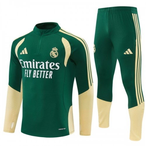 Real Madrid Trenings Collegegenser 2026-27 Kvart-Zip Grønn - Herre Real Madrid Trenings Collegegenser 2026-27 Kvart-Zip Grønn - Herre