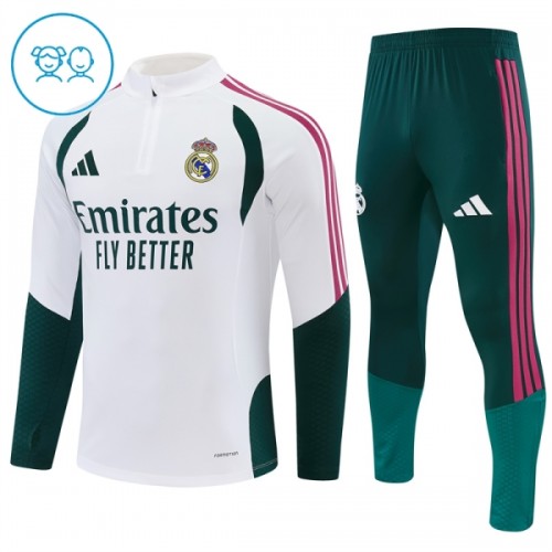 Real Madrid Trenings Collegegenser 2026-27 Kvart-Zip Hvit - Barn Real Madrid Trenings Collegegenser 2026-27 Kvart-Zip Hvit - Barn
