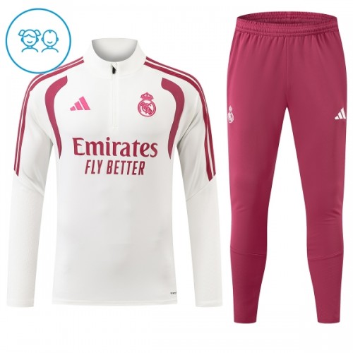 Real Madrid Trenings Collegegenser 2026-27 Kvart-Zip Hvit - Barn Real Madrid Trenings Collegegenser 2026-27 Kvart-Zip Hvit - Barn