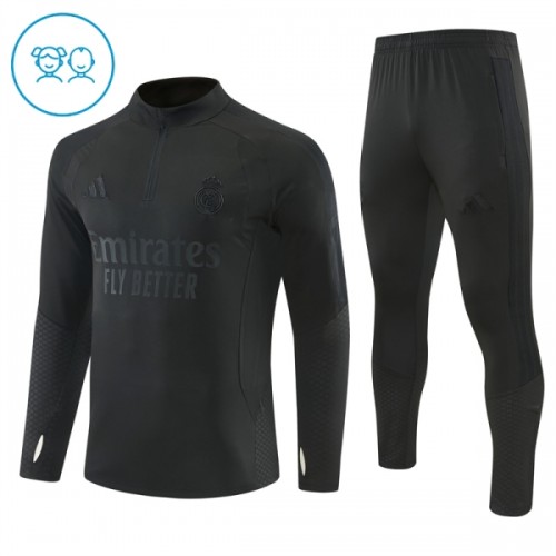 Real Madrid Trenings Collegegenser 2026-27 Kvart-Zip Svart - Barn Real Madrid Trenings Collegegenser 2026-27 Kvart-Zip Svart - Barn