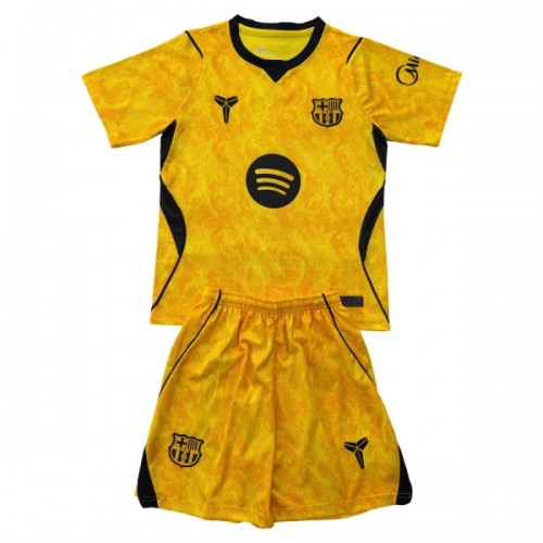 FC Barcelona Borte 2026-27 Gul - Barn Keeper Draktsett FC Barcelona Borte 2026-27 Gul - Barn Keeper Draktsett